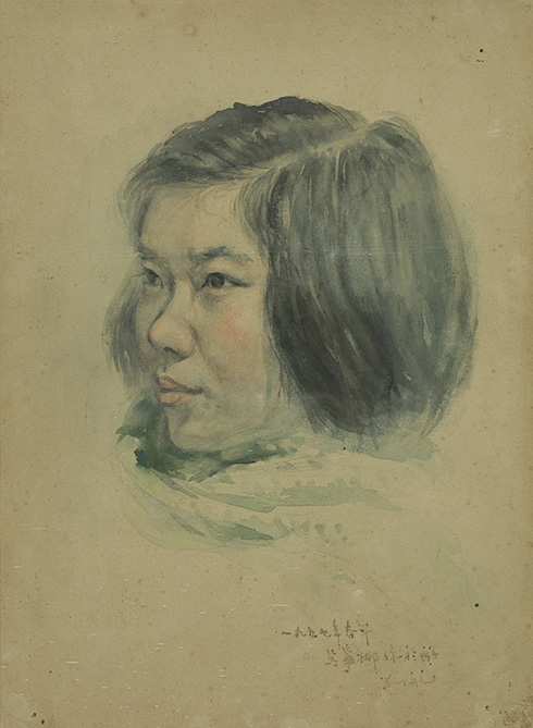 鲍宁肖像  水彩  37.5cm×27.5cm  1957.jpg